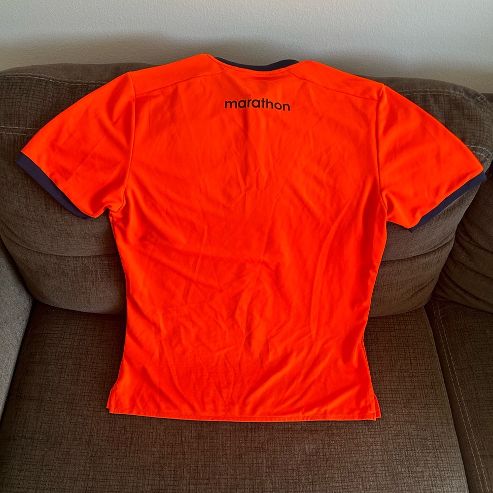 Marathon Authentic Ecuador Team Soccer Orange Pre Match Jersey Men’s Sz: L - Picture 4 of 4